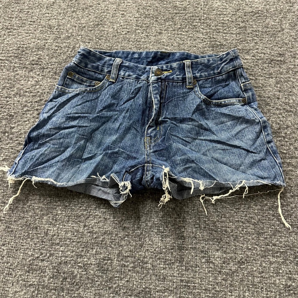 Venezia Denim Shorts Womens Size 4 Blue Cotton Cutoff Frayed Hem Casual Summer